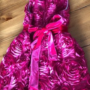 Brand new STUNNING Fuschia/Hot pink girls dress with Roses